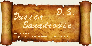 Dušica Sanadrović vizit kartica